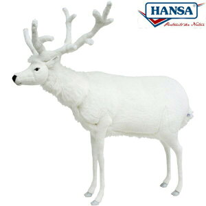 HANSA 5923 シロシカ150 全長:150cm WHITE DEER BH5923 ぬいぐるみ ハンサ 白鹿 鹿 バンビ クリスマス 誕生日 プレゼント 動物 犬 猫 鳥 うさぎ ペンギン アニマル 置物 人形 フィギュア KOESEN ケーセン