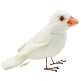HANSA 7244 シロブンチョウ13 全長：13cm JAVA SPARROW BH7244 ぬいぐるみ ハンサ 文鳥 クリスマス 誕生日 プレゼント 動物 犬 猫 鳥 うさぎ ペンギン アニマル 置物 人形 フィギュア KOESEN ケーセン 大きい マスコット 実物大 大型