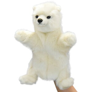 HANSA 7158 ホッキョクグマ31 ハンドパペット 全長:31cm POLAR HP BH7158 ぬいぐるみ ハンサ クリスマス 誕生日 プレゼント 動物 犬 猫 鳥 うさぎ ペンギン アニマル 置物 人形 フィギュア KOESEN ケーセ