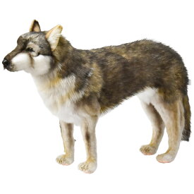 HANSA 6760 オオカミ60 全長：60cm WOLF STANDING BH6760 ぬいぐるみ ハンサ 狼 クリスマス 誕生日 プレゼント 動物 犬 猫 鳥 うさぎ ペンギン アニマル 置物 人形 フィギュア KOESEN ケーセン 大きい マスコット 実物大 大型