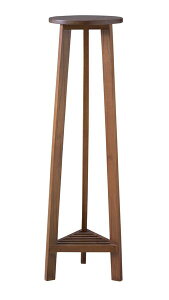 プランターベースL GUY-923BR ブラウン プランターベース おしゃれ 花台 木製 丸型 円形 棚付き 北欧 ガーデニング 室内 ブラウン ホワイト 軽量 かわいい 植木鉢 スタンド カバー 庭 ベランダ