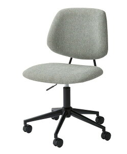 デスクチェア PC-79GY グレー チェア 回転チェア デスクチェア オフィスチェア 座面回転 キャスター付き 移動可能 肘なし アームレス クロスレザー ファブリック スタイリッシュ シンプル お