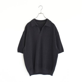 crepuscule（クレプスキュール）/Light Moss Stitch Polo ライトモスステッチポロニット【2024春夏】