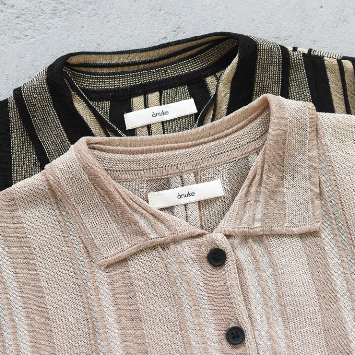 楽天市場】【SALE 30％OFF】anuke（アンヌーク）/Stripe Knit Shirts