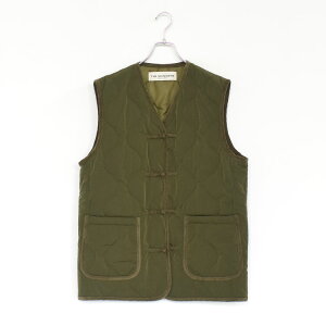 �ySALE 20��OFF�zTHE SHINZONE�i�V���]�[���j/CHINA BUTTON QUILTED VEST �`���C�i�{�^�� �L���e�B���O�x�X�g/25AMSJK06�y�ԕi�����s�z