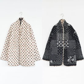 【SALE 20％OFF】Crinkle Crinkle Crinkle（クリンクルクリンクルクリンクル）/pattern no collar quilt jacket パターンノーカラーキルティングジャケット/CC-4016【返品交換不可】