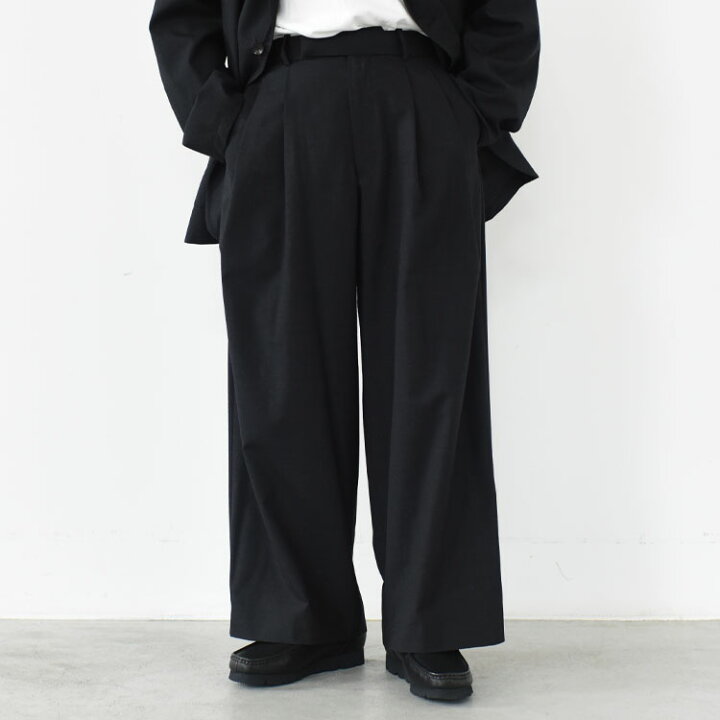 楽天市場】marka（マーカ）/2/72 Wool Tropical Washer Two Tuck Baggy 
