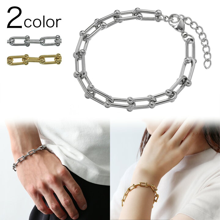 楽天市場】Binich(ビニッチ) U チェーン リンク ブレスレット リンク  