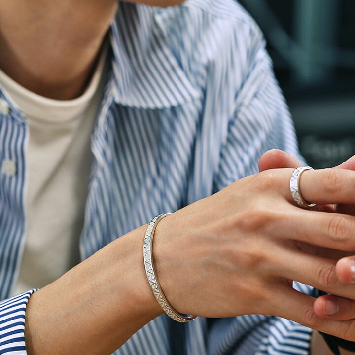 Flui フルイ バングル メンズ ブランド リップルバングル シンプル シルバー925 アクセサリー Cultural カルトラルフルイ 超人気