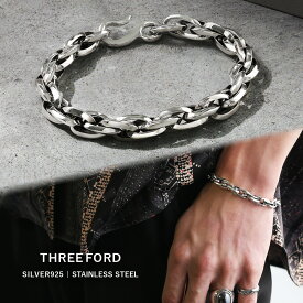 Binich(ビニッチ) スリーフォード ブレスレット メンズ シルバー925 ステンレス アクセサリー チェーン [シルバーブレスレット][ステンレスブレスレット]