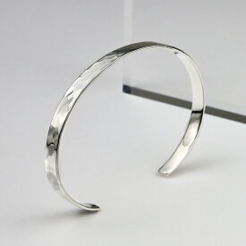 ＼12/5限定P10倍／SALE10%OFF&割引クーポン　Binich(ビニッチ) 定番 槌目 プレーン バングル 平打ち シルバー925 アクセサリー シンプル ブレスレット メンズ[シルバーブレスレット]