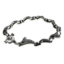 楽天市場】龍 ブレスレット シルバーの通販 