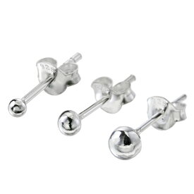 ボールスタッドピアス メンズ 2mm 3mm 4mm シルバー925 釈迦玉 丸玉 小さめ シンプル シルバーピアス 片耳用 メンズ レディース ユニセックス ポスト18G ギフト プレゼント 耳たぶ 軟骨 ヘリックス メンズアクセサリー bae-0166