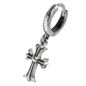 ＼5/20限定P10倍／Binich(ビニッチ) クロス ドロップ フープピアス メンズ ピアス シルバー925 アクセサリー 十字架 十字 [シルバーピアス] 片耳用 (1個売り)