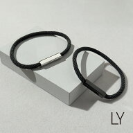 ＼P20倍／コードブレスレット メンズ レディース 4mm幅 ロープ 紐ブレスレット 編み込み ブラック 黒 ス…