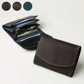 Binich(ビニッチ) 財布 メンズ クレイジーホースレザー フラップ ウォレット ミニ財布 財布 コンパクト 本革 革 コインケース 小銭入れ さいふ サイフ 小さい おしゃれ [レザー]