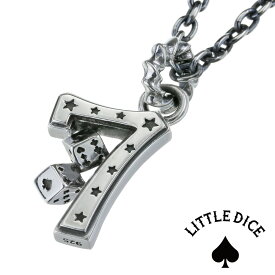 LITTLE DICE(リトルダイス) ネックレス メンズ ブランド ラッキー セブン トランプ ダイス ペンダント シルバー925 アクセサリー 7 トランプ サイコロ [シルバーペンダント]