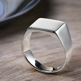 Binich(ビニッチ) シンプル 印台 リング メンズ 指輪 メンズ シルバー925 アクセサリー[シルバーリング]