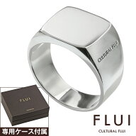 FLUI スクエアシグネットリング メンズ 指輪 シルバー925 印台 スクエアリング シンプル 鏡面 ボリューム…