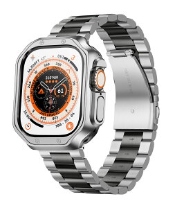 Apple Watch�Ή� �o���h �X�e�����X ���� �x���g TPU�P�[�X�t�� 38mm/40mm/41mm/45mm/44mm 42mm 46mm(Series 11/10) 49mm(Ultra3/Ultra2/Ultra) �R���p�`�u�� �A�b�v���E�H�b�` �o���h �`�F�[�� �����Y ���f�B�[�X �r�W