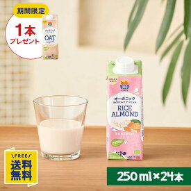 【P10倍&10%OFFクーポン★7/19(日)20時〜7/26(日)1:59】【期間限定】オーツミルクオリジナル1000ml×1本プレゼント オーガニック ライスミルク アーモンド 250ml×24本