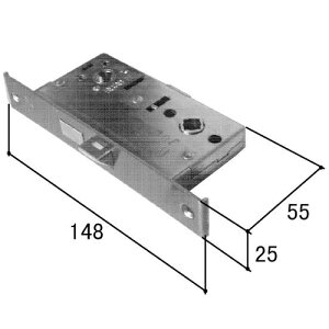 MIWA LZ 三協アルミ レバーハンドル錠 WD2131 勝手口ドア 錠ケース