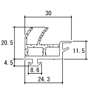 三協アルミ 玄関ドア 補修部品 気密材 パッキン WD3682