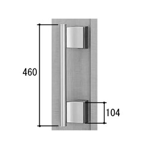 玄関ドア バーハンドル交換 MIWA POGSP 三協アルミ ドア内ハンドル WD4259