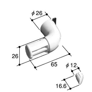 浴室 折戸 部品 立山アルミ 浴室折戸 キャップ PKB1252