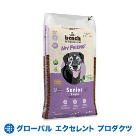 【正規輸入品】犬用 マイフレンド+ シニア＆ライト12kg　ボッシュ ドッグフード 成犬用総合栄養食　賞味期限：2026.07.16