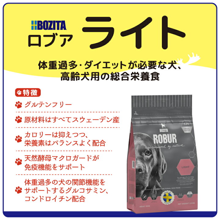 楽天市場 正規輸入品 犬用 ロブア ライト 大粒 12kg 2 24kg ボジータ グルテンフリー ドッグフード体重過多 ダイエット犬用総合栄養食 グローバルエクセレントプロダクツ