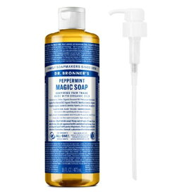 【ポイント10倍】【DR.BRONNER'S】マジックソープ　ペパーミントMポンプセット