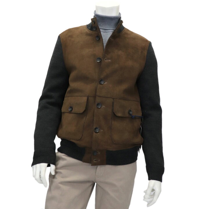 楽天市場】THE JACK Leathers ザ・ジャックレザー レザー切替 ニット 