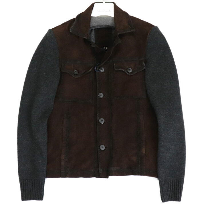 楽天市場】THE JACK Leathers ザ・ジャックレザー レザー切替 ニット 