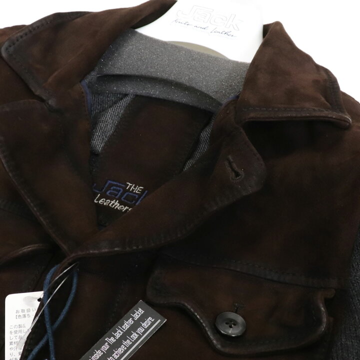 楽天市場】THE JACK Leathers ザ・ジャックレザー レザー切替 ニット 