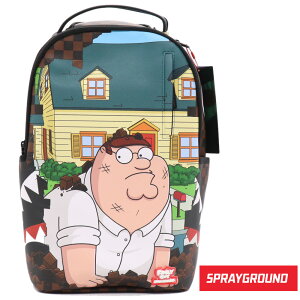 SPRAY GROUND�@�X�v���[�O���E���h�@x�@FAMILY GUY�@�t�@�~���[�K�C�@�R���{�@�o�b�N�p�b�N�@�����b�N�@FAMILY GUY PETER FALLING THROUGH WALL BACKPACK�@�X�v���C�O���E���h�@�V���[�}�E�X�@�u���E���`�F�b