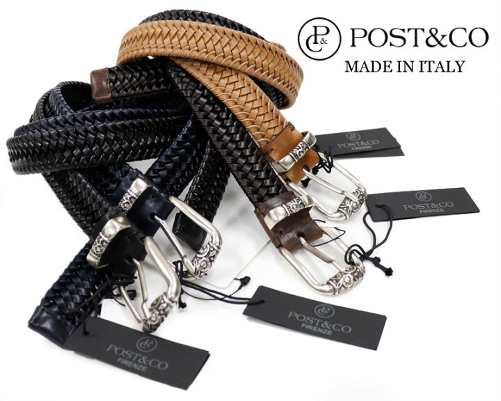 楽天市場】イタリアブランド POST & CO ポスト＆コー イタリア製 ｜ベルト