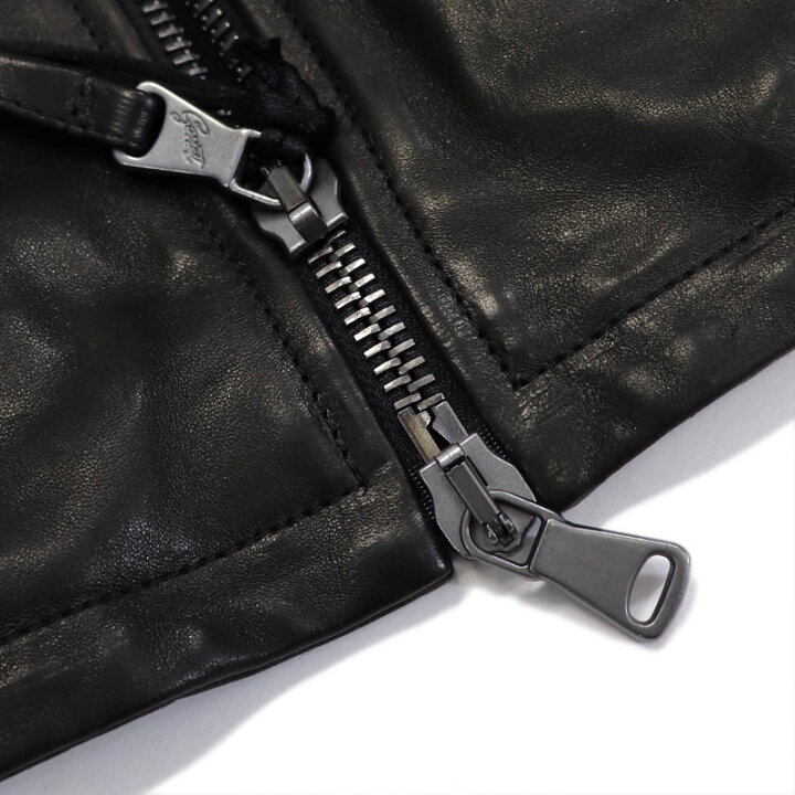 レザージャケット 革ジャン 6300 オフホワイト カラー スタンドカラー ブラック メンズ ライダースジャケット 本革 白 黒 65 以上節約 メンズ