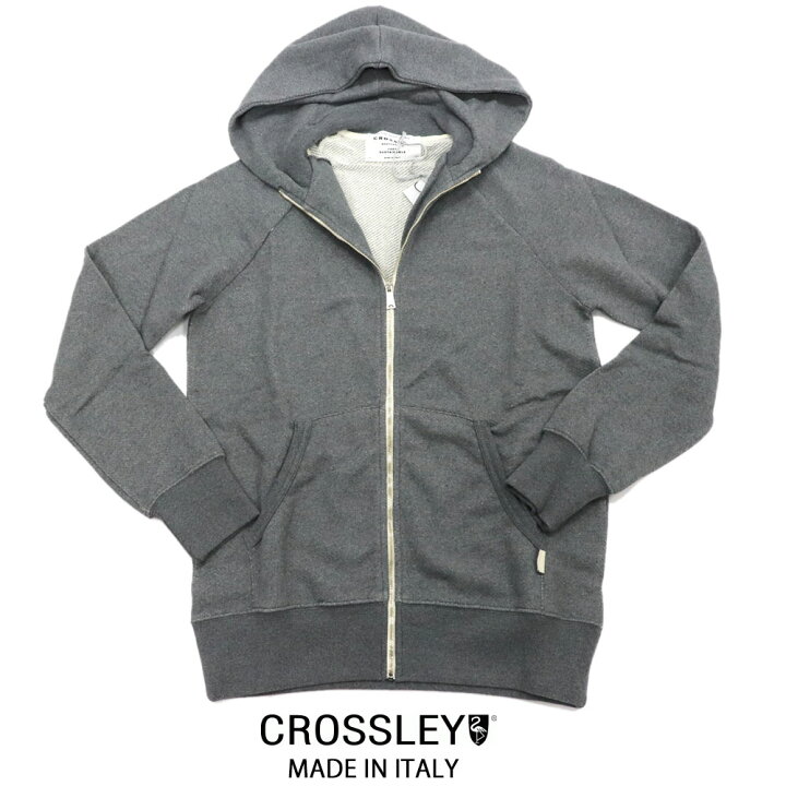 楽天市場】CROSSLEY クロスリー イタリア製 ジップアップ パーカー 