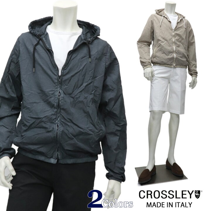 楽天市場】CROSSLEY クロスリー イタリア製 ジップアップパーカー  