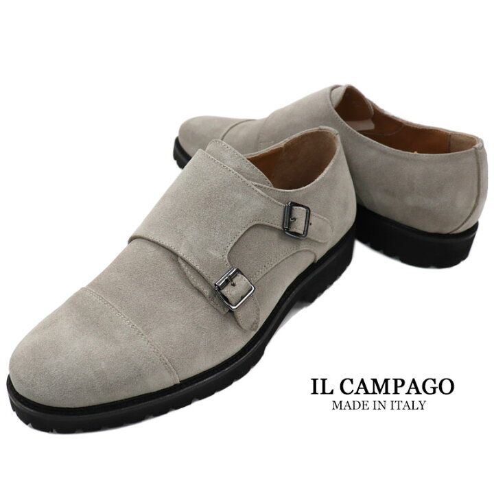 楽天市場】IL CAMPAGO イルカンパゴ イタリア製 スエード ダブルモンク 