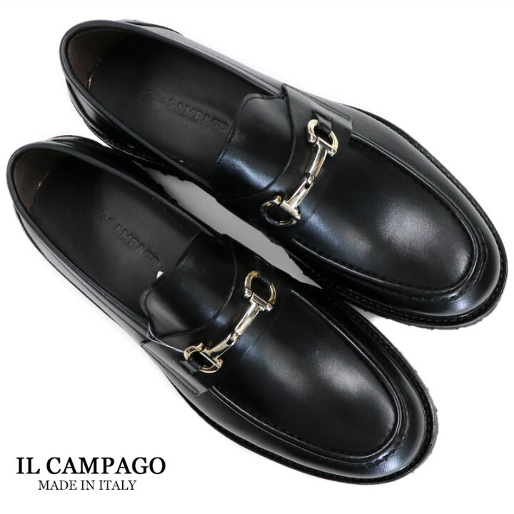 IL CAMPAGO イルカンパゴ イタリア製 ビットローファー ビットモカシンシューズ メンズ イタリアブランド タンクソール スリッポン