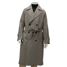 LoroPiana ロロピアーナ PECORA NERA ベルテッドダブルコート ビジネスコート カジュアルコート おしゃれコート メンズ 秋冬 イタリア製生地 国内ファイブワン仕立て ロロピアーナコート ベージュ ブラウン 茶 千鳥【送料無料】198000-RTK