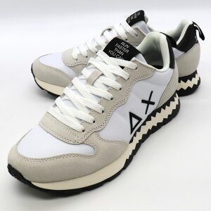SUN68 ≪サンシックスティーエイト≫ イタリアブランド スニーカー メンズ ≪レザー x ナイロン ホワイト 白 スニーカー ≫【送料無料】23000GBG