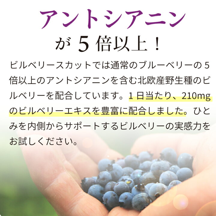 楽天市場】《送料無料》ビルベリースカット 90粒×2袋 | リモート老眼