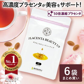 《6袋まとめ買い15%OFF 送料無料》プラセンタビューティアップ 90粒×6袋 | プラセンタ サプリメント ホルモン 美容 サプリ 女性 美容 プラセンタエキス 美容 サプリ タンパク質 ヒアルロン酸 ソフトカプセル 胎盤 乾燥肌 ビタミン 核酸 国産 日本製