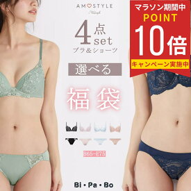 アモスタイル セット 福袋 ブラジャー ショーツ セット トリンプ アモスタイル 下着福袋 選べる おまかせ 刺繍レース おしゃれ シンプル 下着 レディース ブラセット ブラショーツ 上下セット セットアップ お得