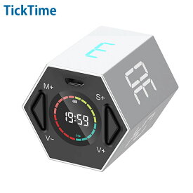 TickTime (全国一律送料無料) ティックタイム デジタル タイマー カウントダウン キッチン キューブ 仕事 料理 運動 勉強 会議 在宅ワーク LED コンパクト