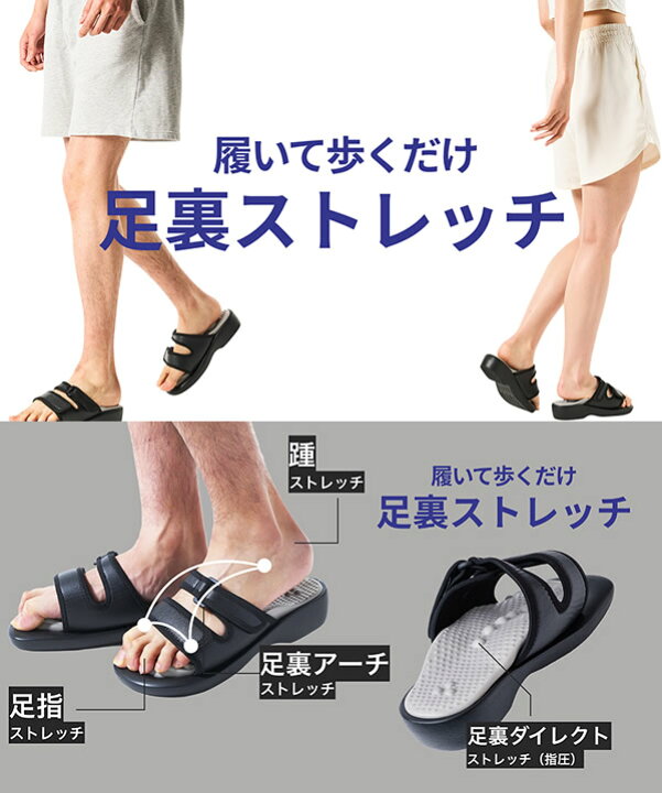 楽天市場】【おまけ付き】Kaneko stretch サンダル 2足セット (送料