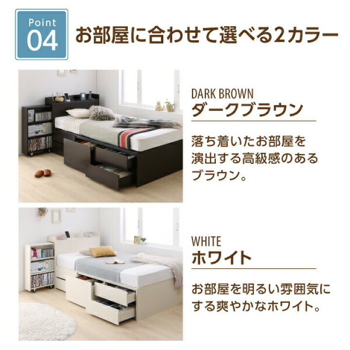 楽天市場】ベッド 収納付きベッド マットレス付き 収納 収納付 収納 